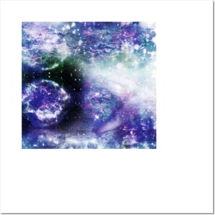 Blue Purple Space Texture Posters and Art